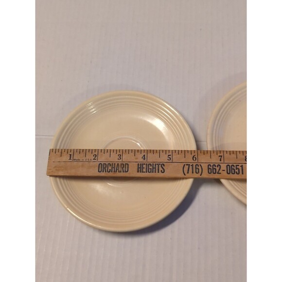 Fiestaware Fiesta Salad Dessert Bread Plate Ivory 6" Vintage Wet Foot Set 2 - Picture 9 of 9